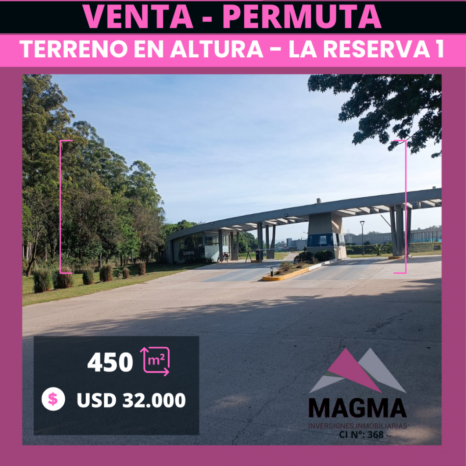 VENTA - Lote en La Reserva 1