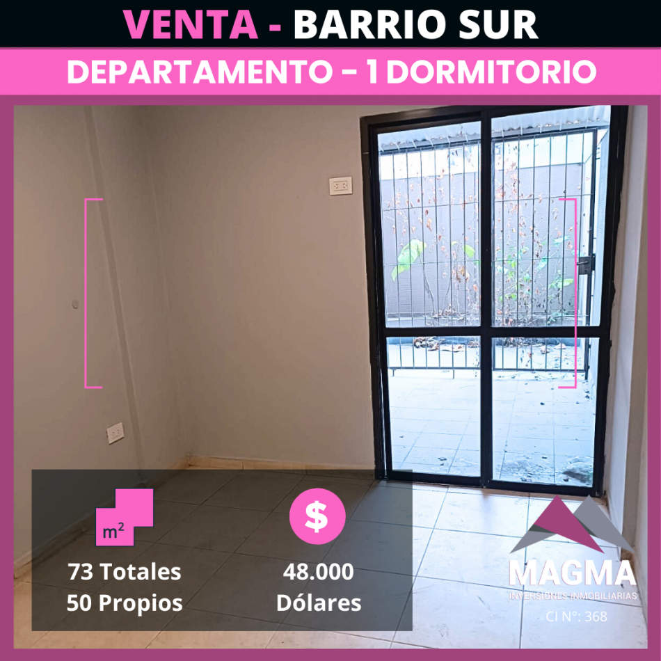 VENTA | Departamento de 1 Dormitorio en Barrio Sur