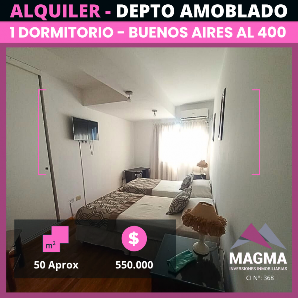 ALQUILER - Departamento Amoblado en el Corazon de Barrio Sur