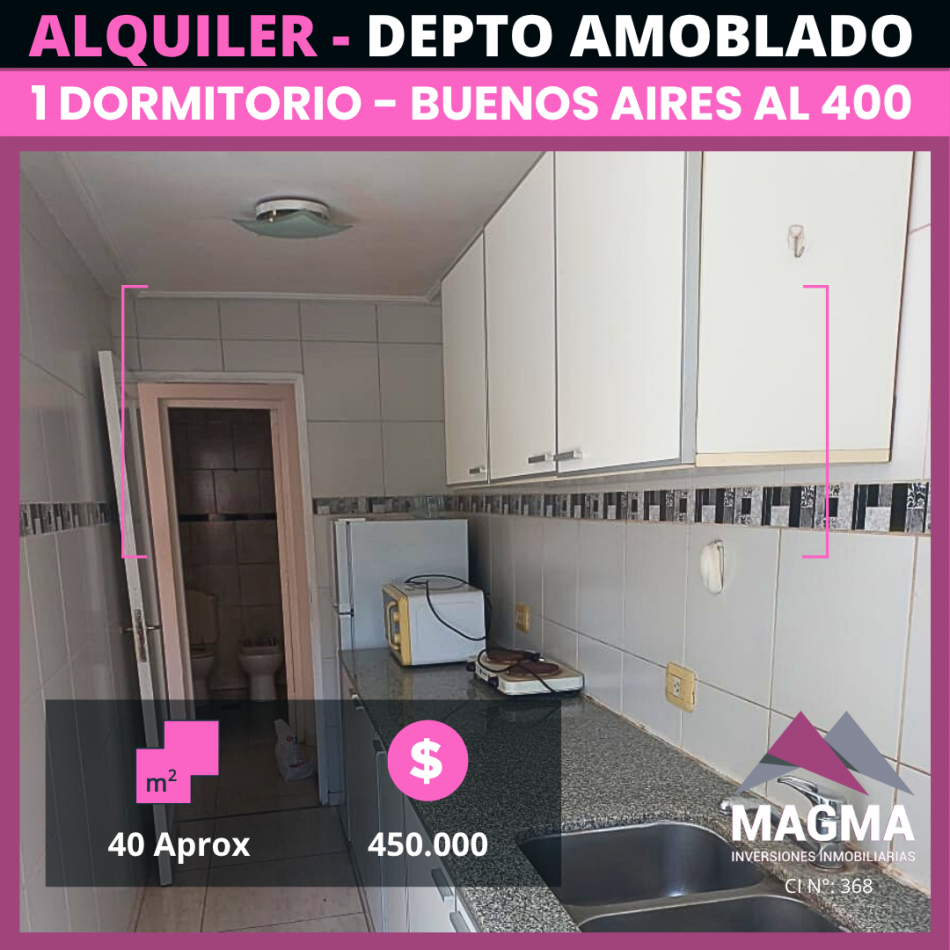 ALQUILER - Departamento Amoblado en el Corazon de Barrio Sur