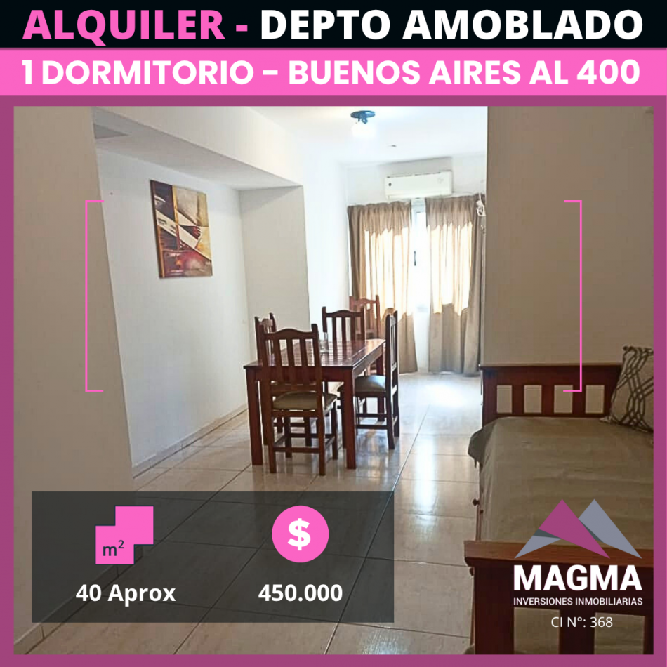 ALQUILER - Departamento Amoblado en el Corazon de Barrio Sur