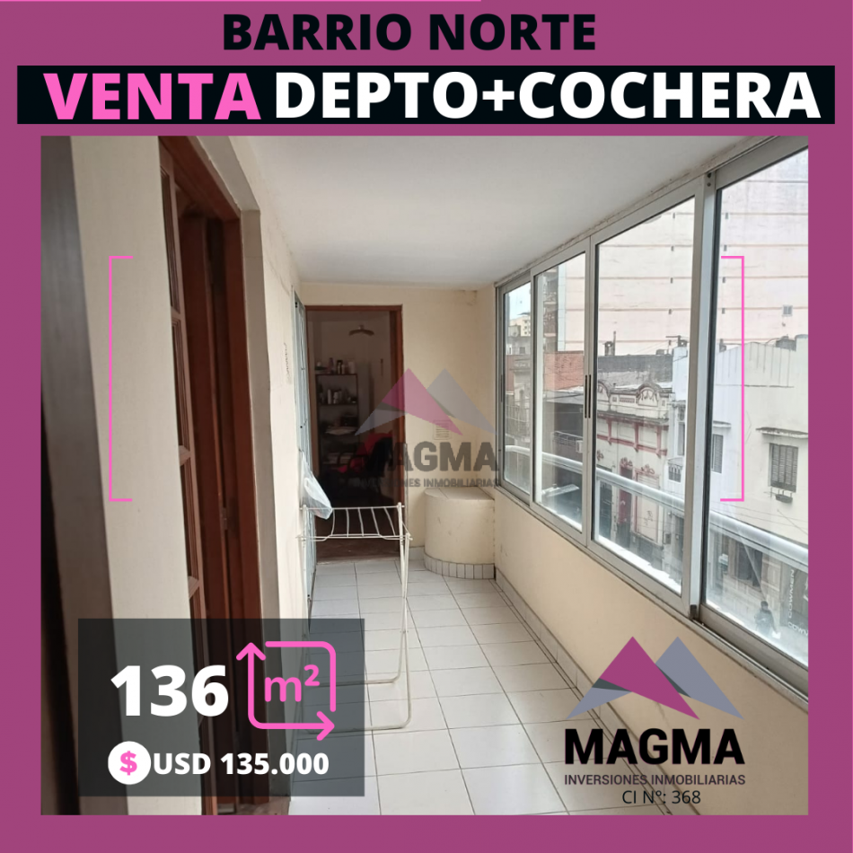 VENTA - SEMIPISO+COCHERA PROPIA EN BARRIO NORTE