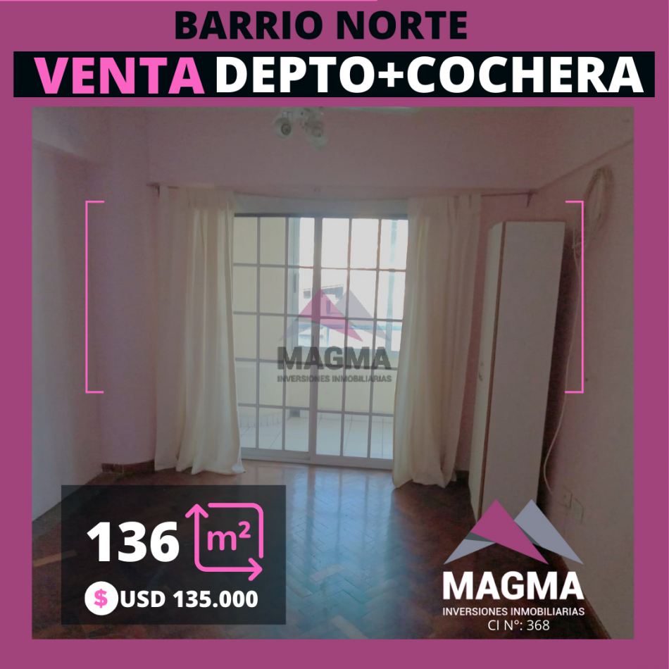 VENTA - SEMIPISO+COCHERA PROPIA EN BARRIO NORTE