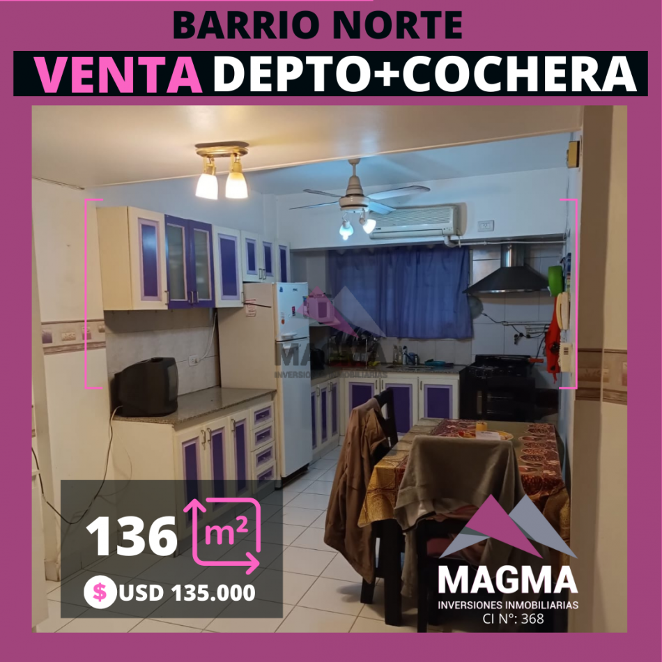 VENTA - SEMIPISO+COCHERA PROPIA EN BARRIO NORTE