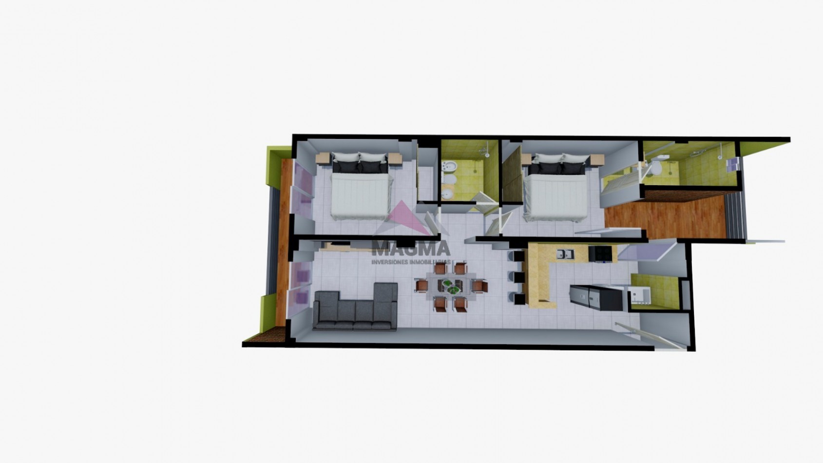 VENTA - AMPLIO DEPARTAMENTO DE 2 DORMITORIOS, A ESTRENAR, EN B° NORTE
