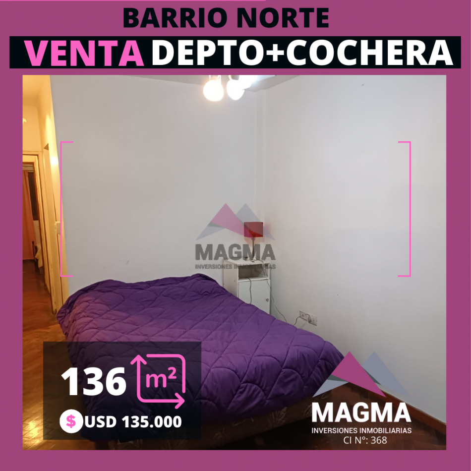 VENTA - SEMIPISO+COCHERA PROPIA EN BARRIO NORTE