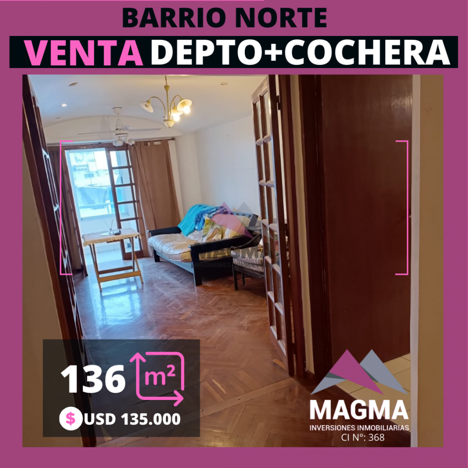 VENTA - SEMIPISO+COCHERA PROPIA EN BARRIO NORTE
