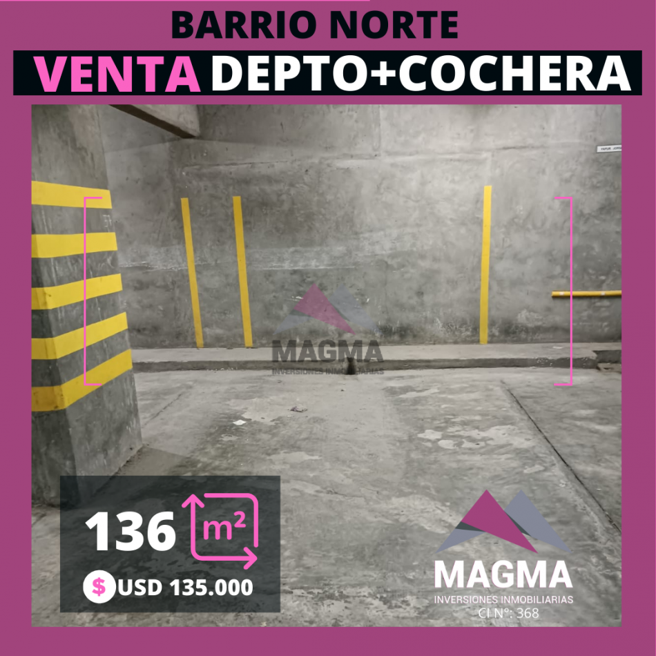 VENTA - SEMIPISO+COCHERA PROPIA EN BARRIO NORTE
