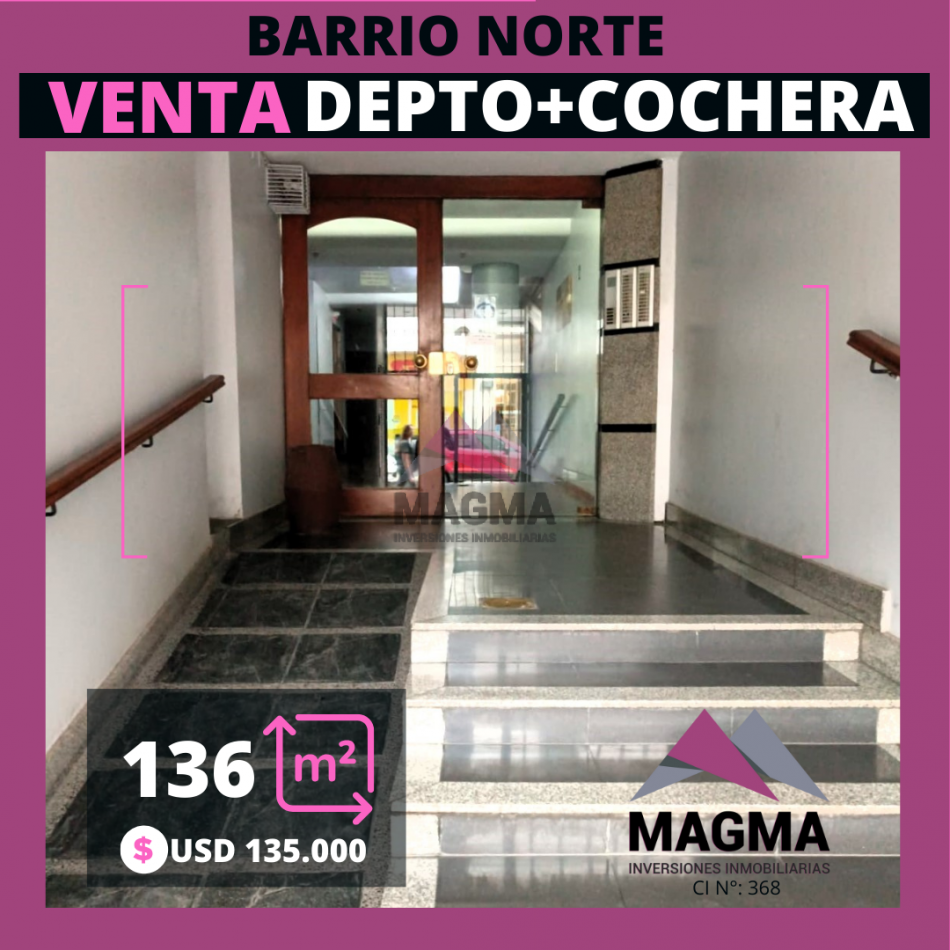 VENTA - SEMIPISO+COCHERA PROPIA EN BARRIO NORTE