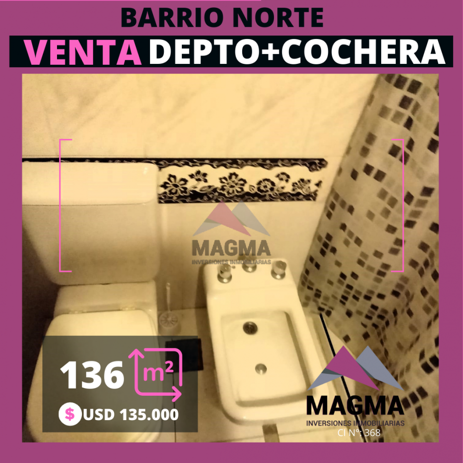 VENTA - SEMIPISO+COCHERA PROPIA EN BARRIO NORTE