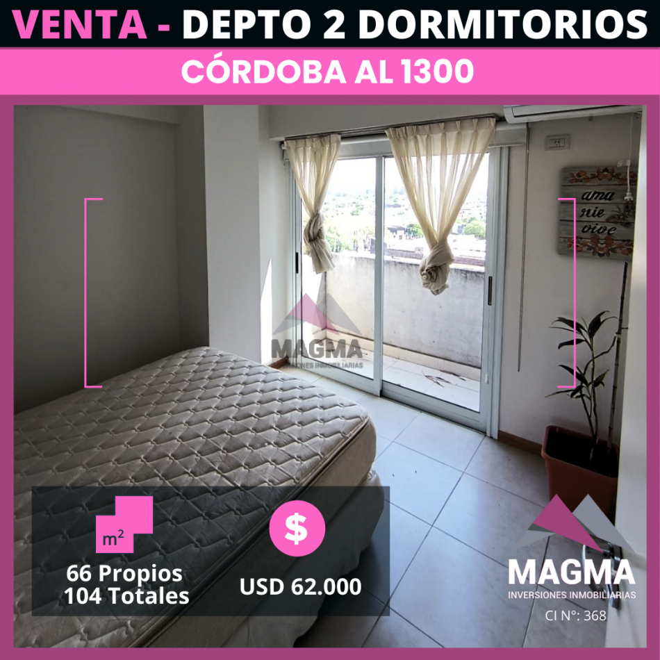 VENTA Impecable Depto Amoblado  de 2 Dormitorios  en Cordoba al 1300 