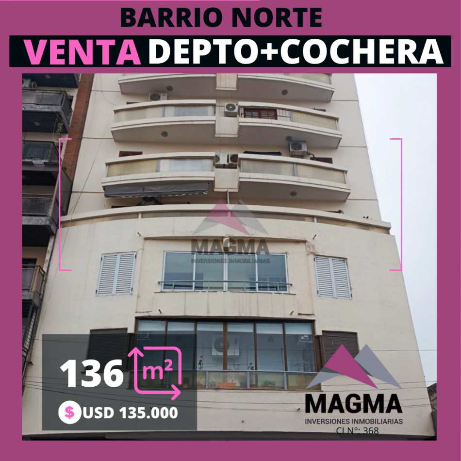 VENTA - SEMIPISO+COCHERA PROPIA EN BARRIO NORTE
