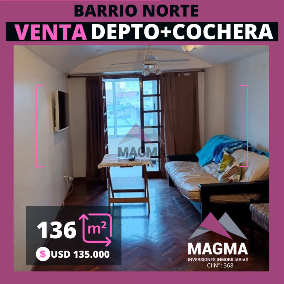 VENTA - SEMIPISO+COCHERA PROPIA EN BARRIO NORTE