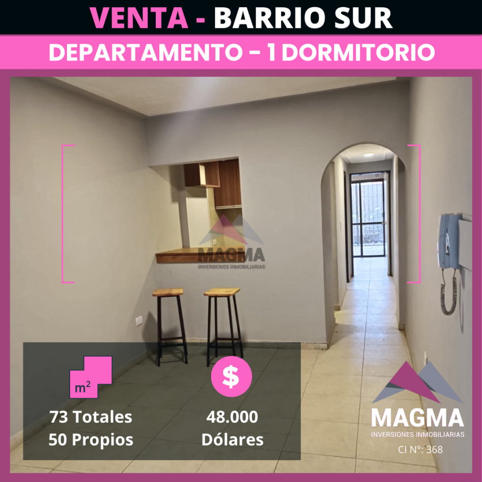 VENTA | Departamento de 1 Dormitorio en Barrio Sur