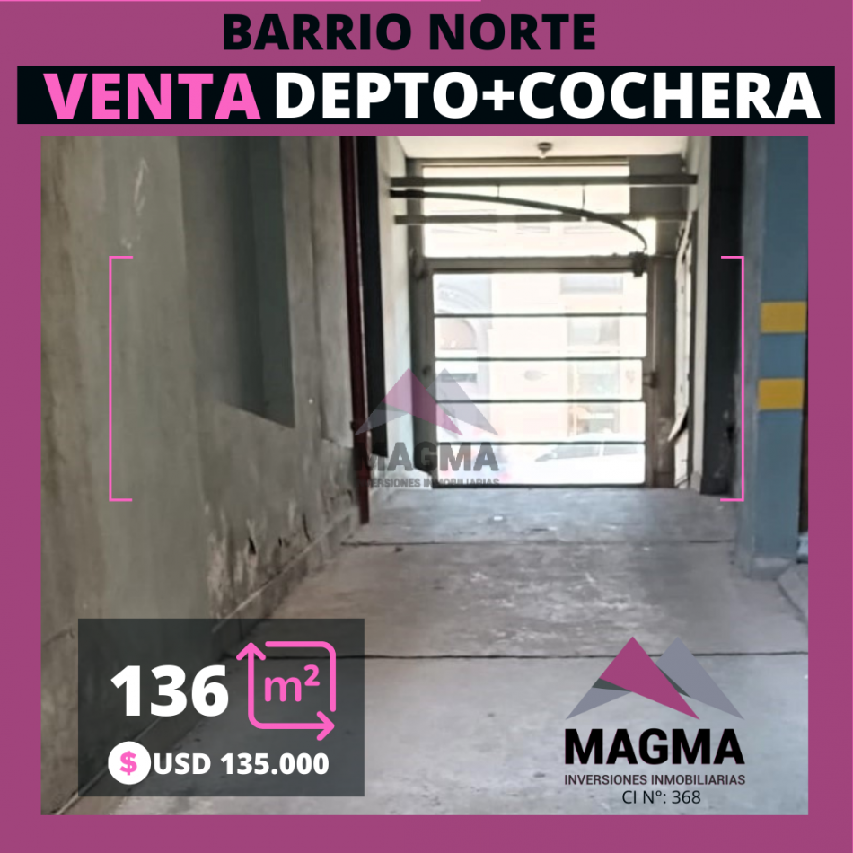 VENTA - SEMIPISO+COCHERA PROPIA EN BARRIO NORTE