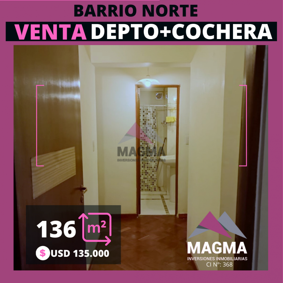 VENTA - SEMIPISO+COCHERA PROPIA EN BARRIO NORTE